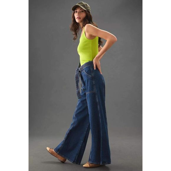 Anthropologie Farm Rio Wide-Leg Palazzo Jeans